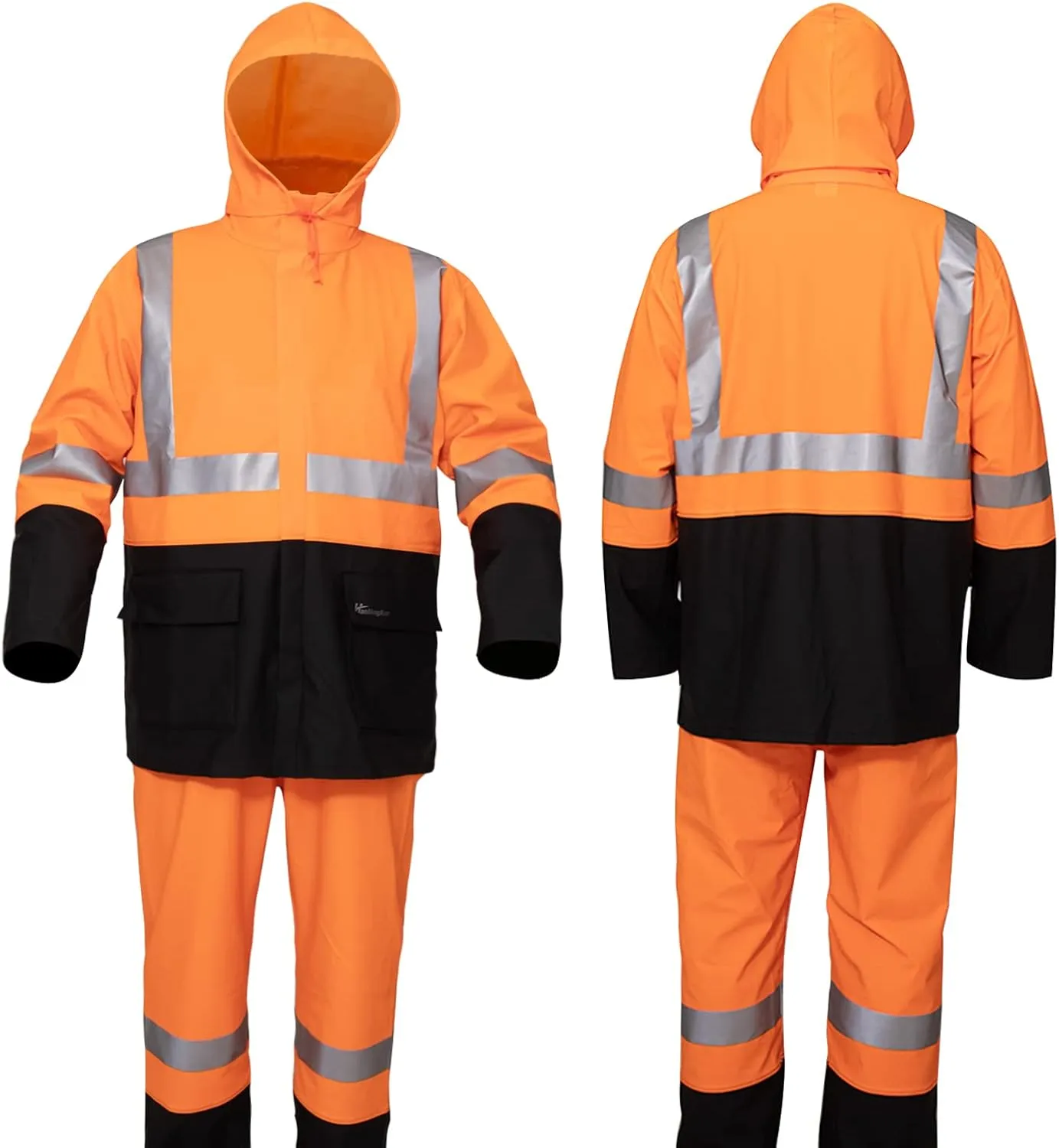 Rain Suit For Men Waterproof Heavy Duty Rain Gear Outdoor All-Sport Work Fishing Jacket & Trouser Raincoats
