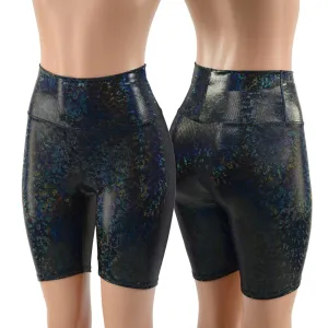 Ready To Ship Black Kaleidoscope Bike Shorts