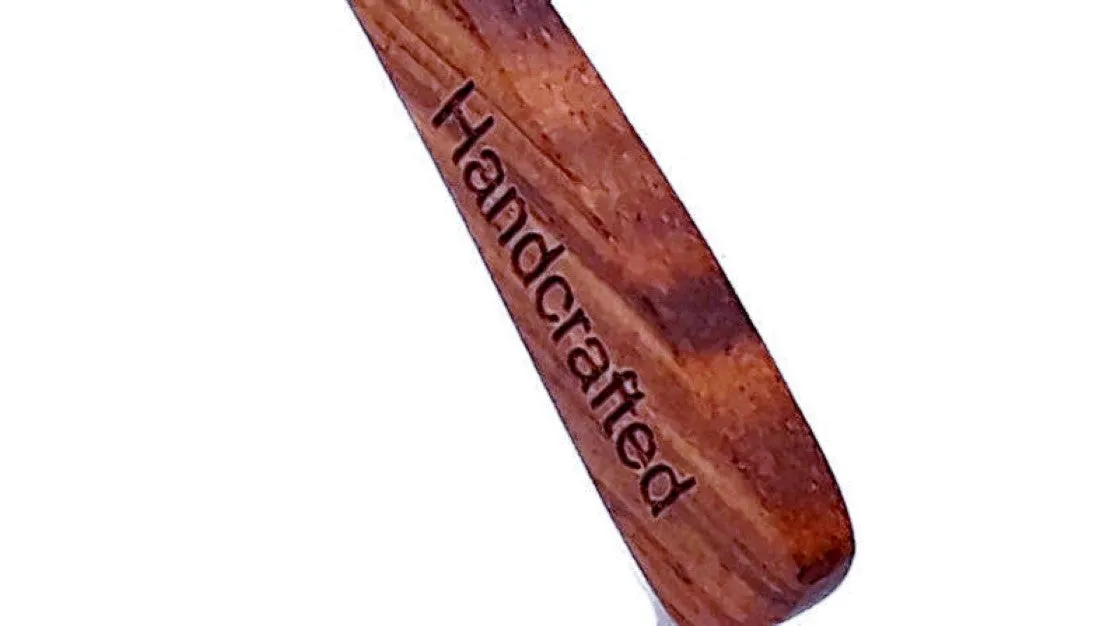 Real Walnut Wood Club Style Sunglasses, Green Lenses, With Bamboo Case