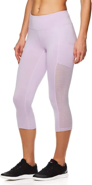 Reebok Womens Focus Capri Compression Athletic Pants