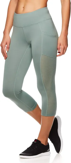 Reebok Womens Focus Capri Compression Athletic Pants