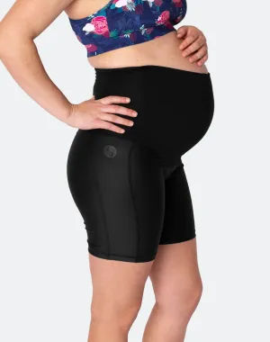 Relove ** High Waisted Maternity Bike Shorts - Classic Black