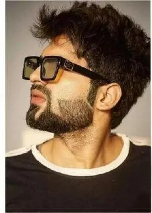 Retro Square, Round Sunglasses (For Men & Women, Clear, Black)
