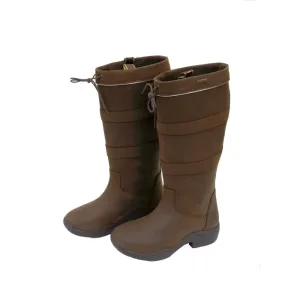 Rhinegold Harlem Leather Waterproof Wide Country Boots