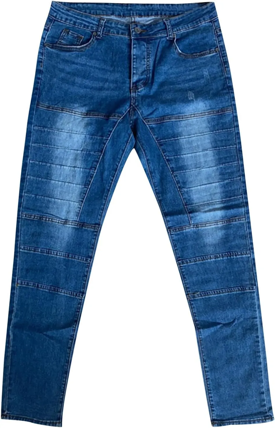 Ripped Jeans Men Slim Fit Loose Fit Straight Leg Jeans Comfortable Flexible Denim Pants Hip Hop Streetwear