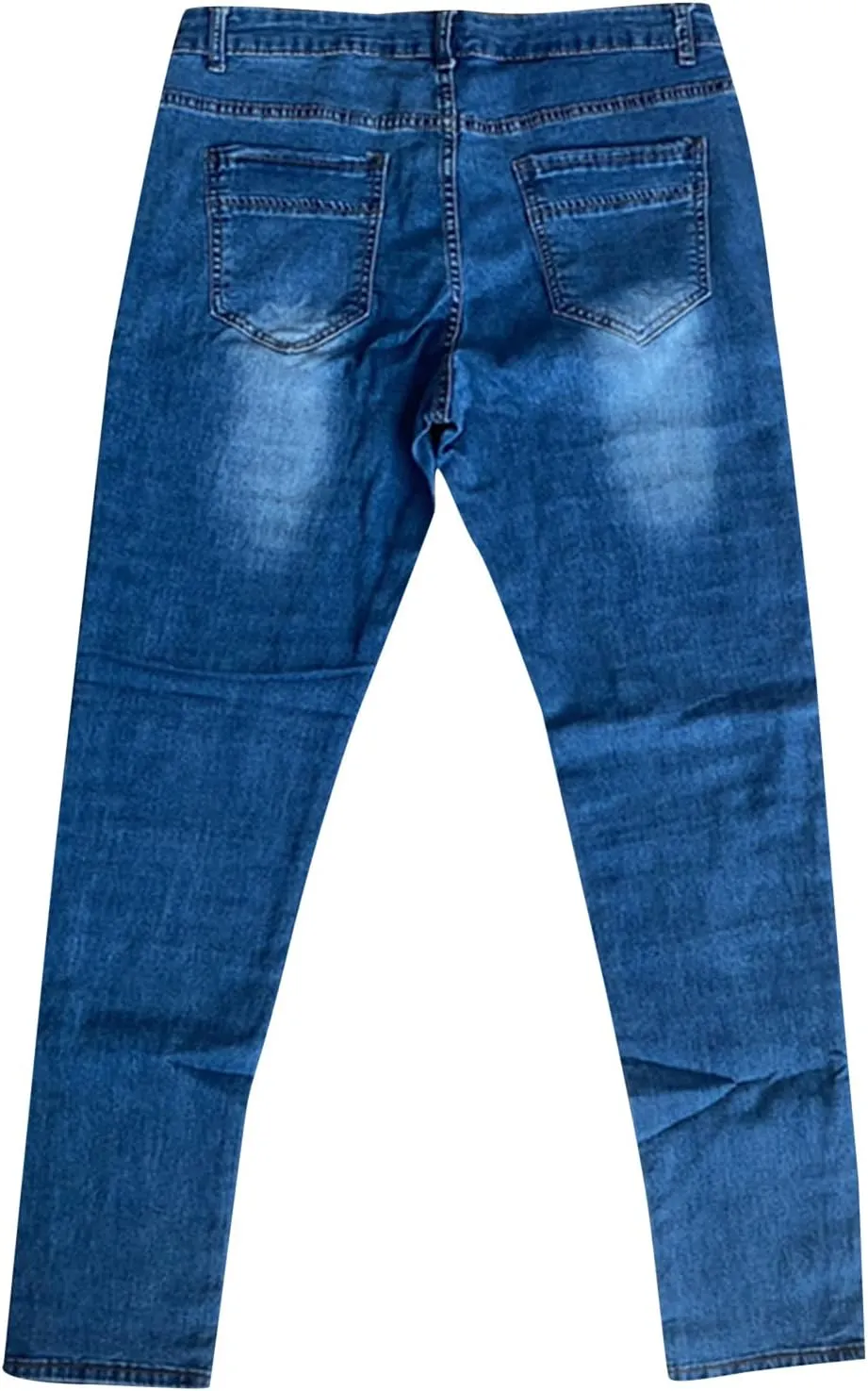 Ripped Jeans Men Slim Fit Loose Fit Straight Leg Jeans Comfortable Flexible Denim Pants Hip Hop Streetwear