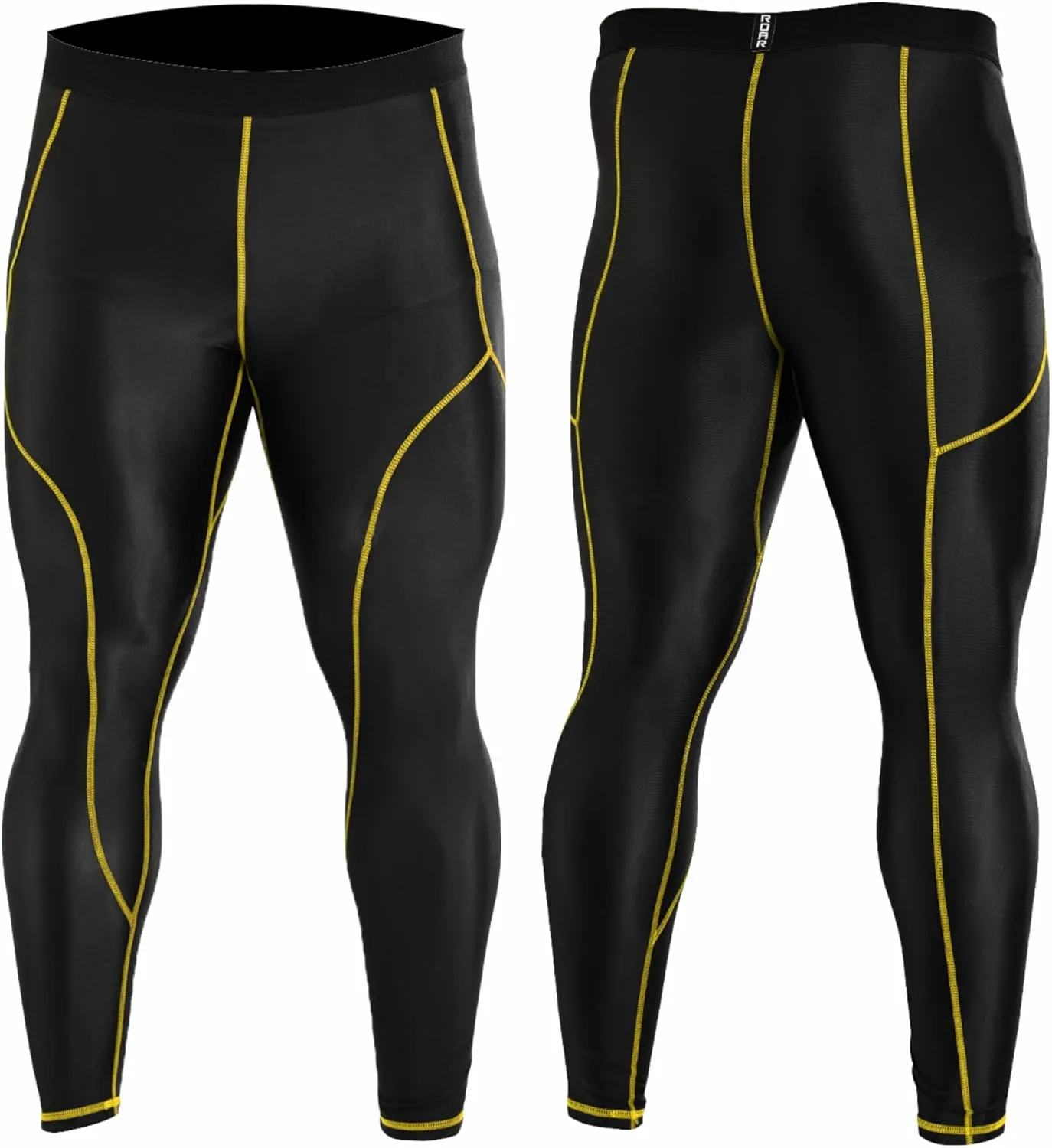 ROAR-INT Compression Pants Men MMA Leggings No-Gi Grappling Spats BJJ Pants Compression Tights Jiu Jitsu Spats