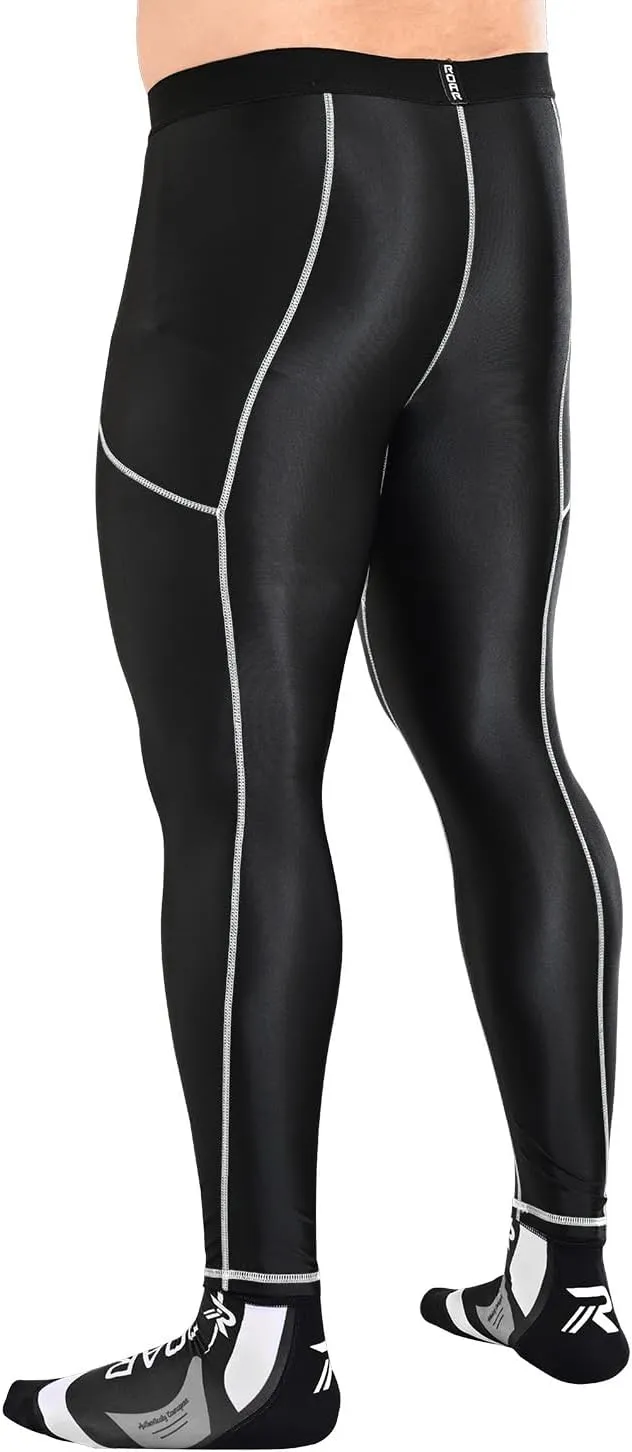 ROAR-INT Compression Pants Men MMA Leggings No-Gi Grappling Spats BJJ Pants Compression Tights Jiu Jitsu Spats