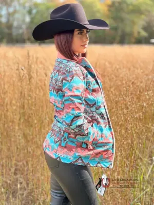 Rock&Roll Womens Panhandle Peach Aztec Softshell