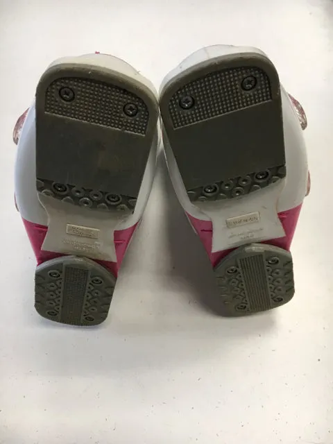 Rossignol Fun Girl J4 Size 23.5 Used Pink/White Downhill Ski Boots