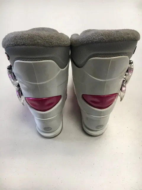Rossignol Fun Girl J4 Size 23.5 Used Pink/White Downhill Ski Boots