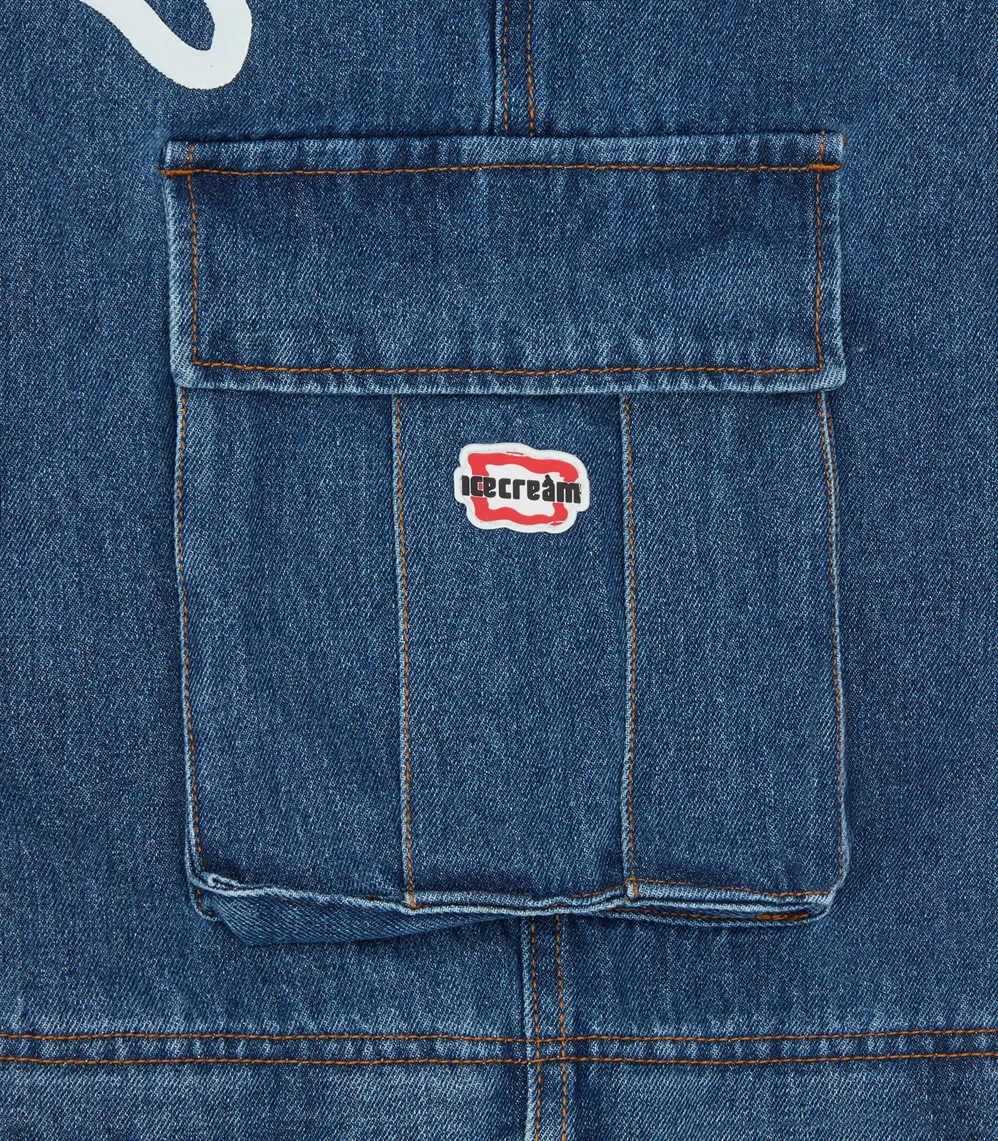 RUNNING DOG DENIM CARGO PANTS - BLUE