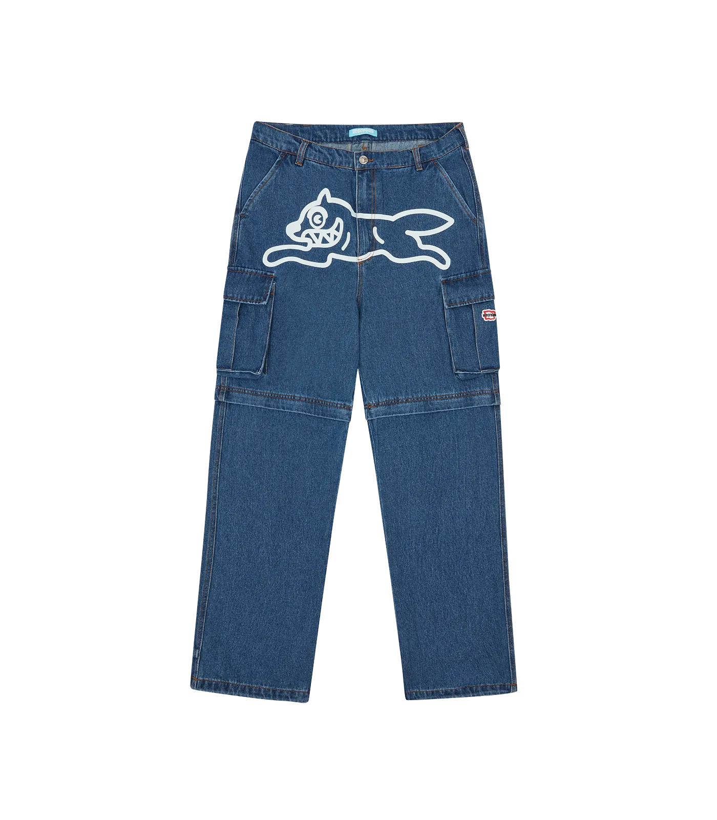 RUNNING DOG DENIM CARGO PANTS - BLUE