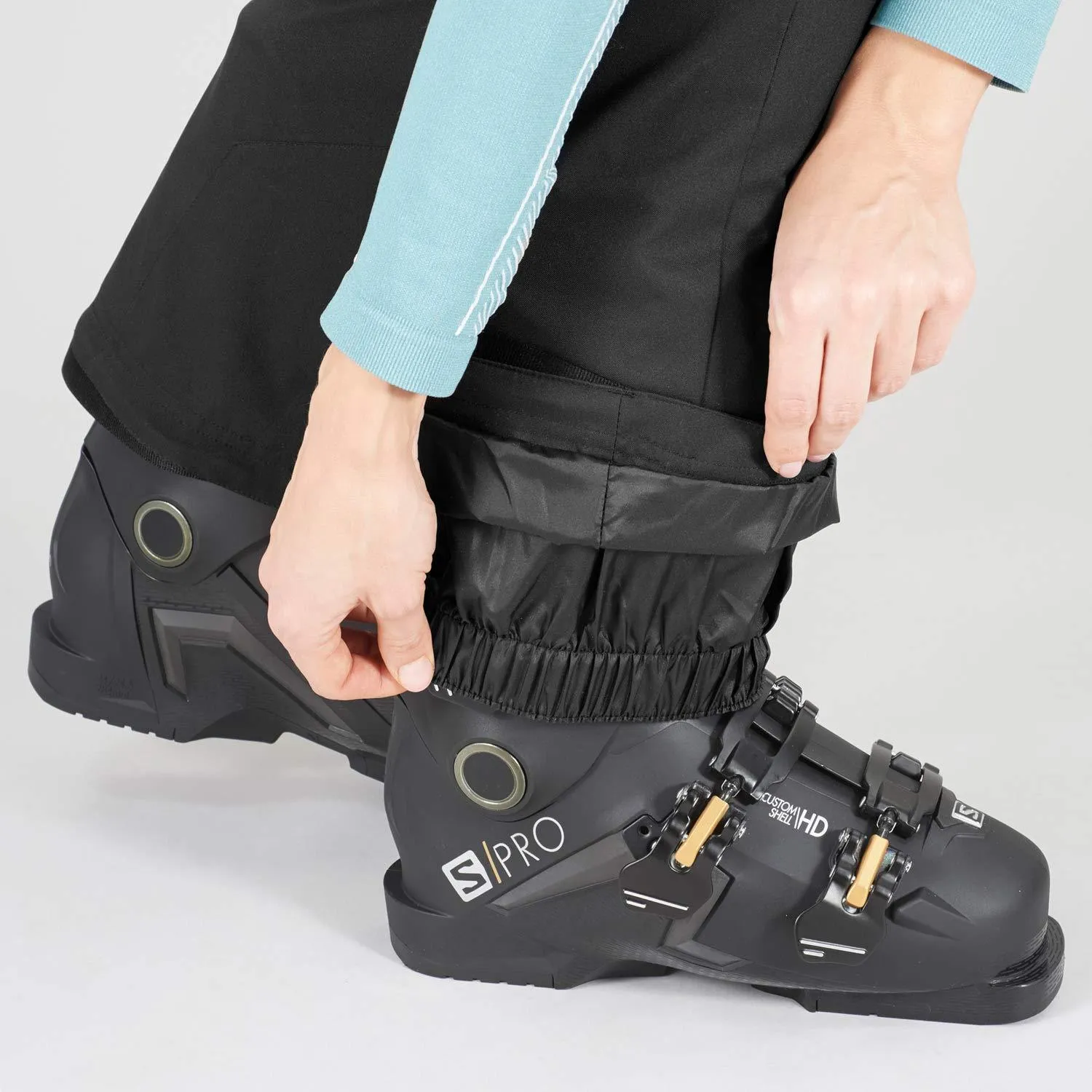 SALOMON StormSeason Ski Pants Black Womens Sz L