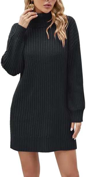 SANGTREE Women's Turtleneck Basic Great Stretchy Slim Fit Sweater