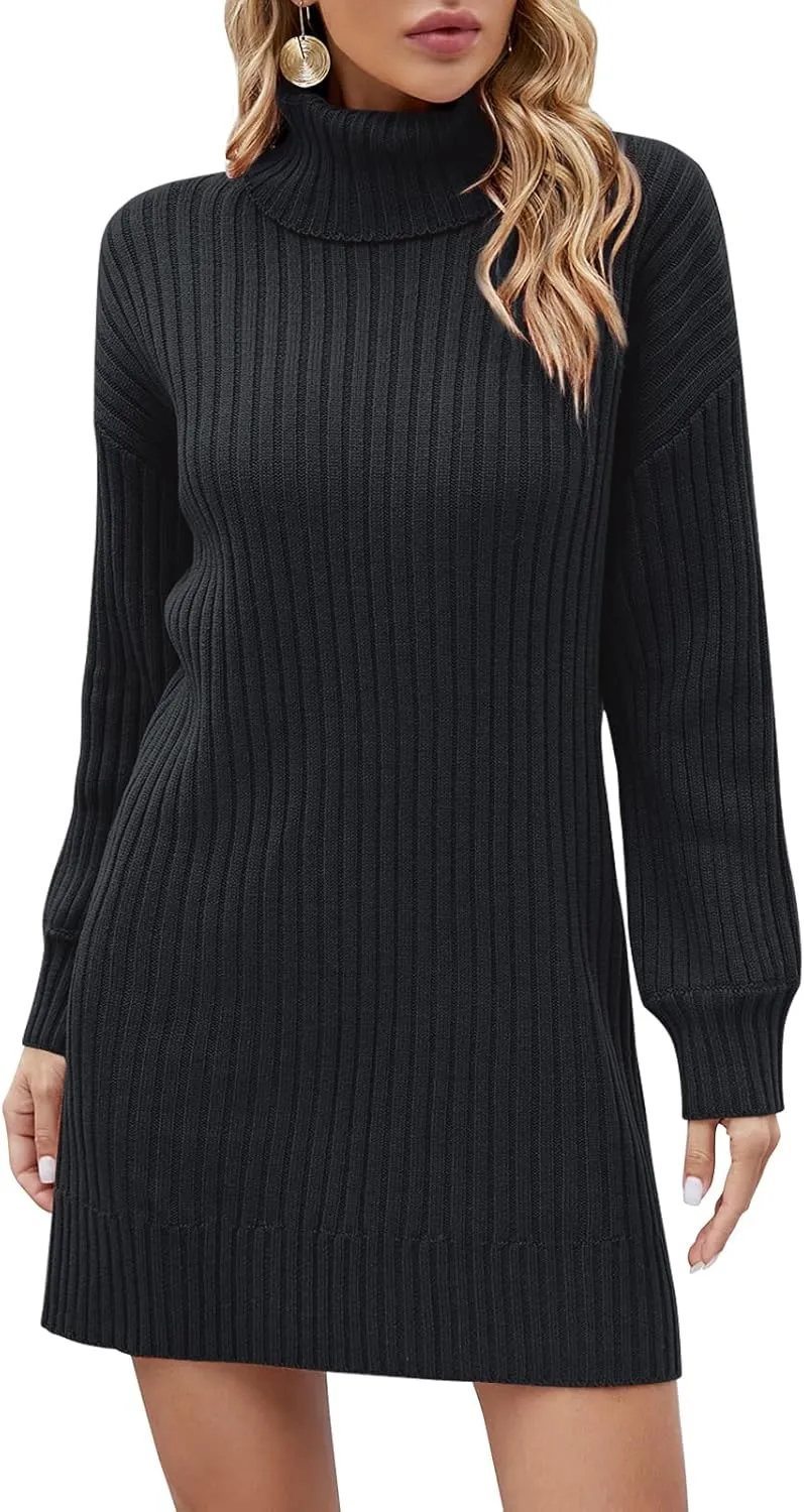 SANGTREE Women's Turtleneck Basic Great Stretchy Slim Fit Sweater