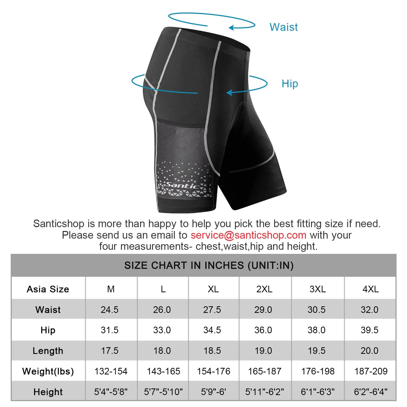 Santic Cloud Edge Grey Padded Men’s Cycling Shorts