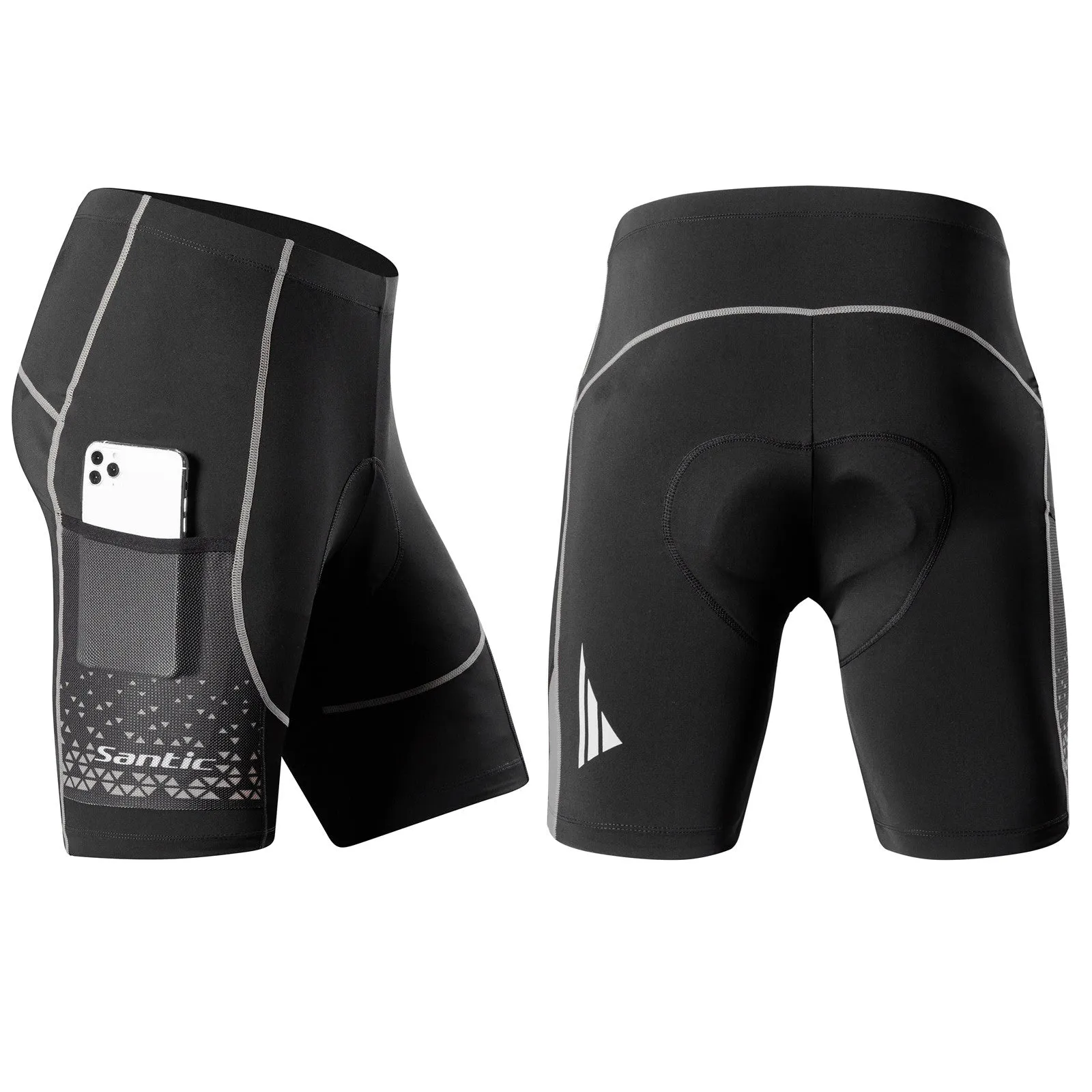 Santic Cloud Edge Grey Padded Men’s Cycling Shorts