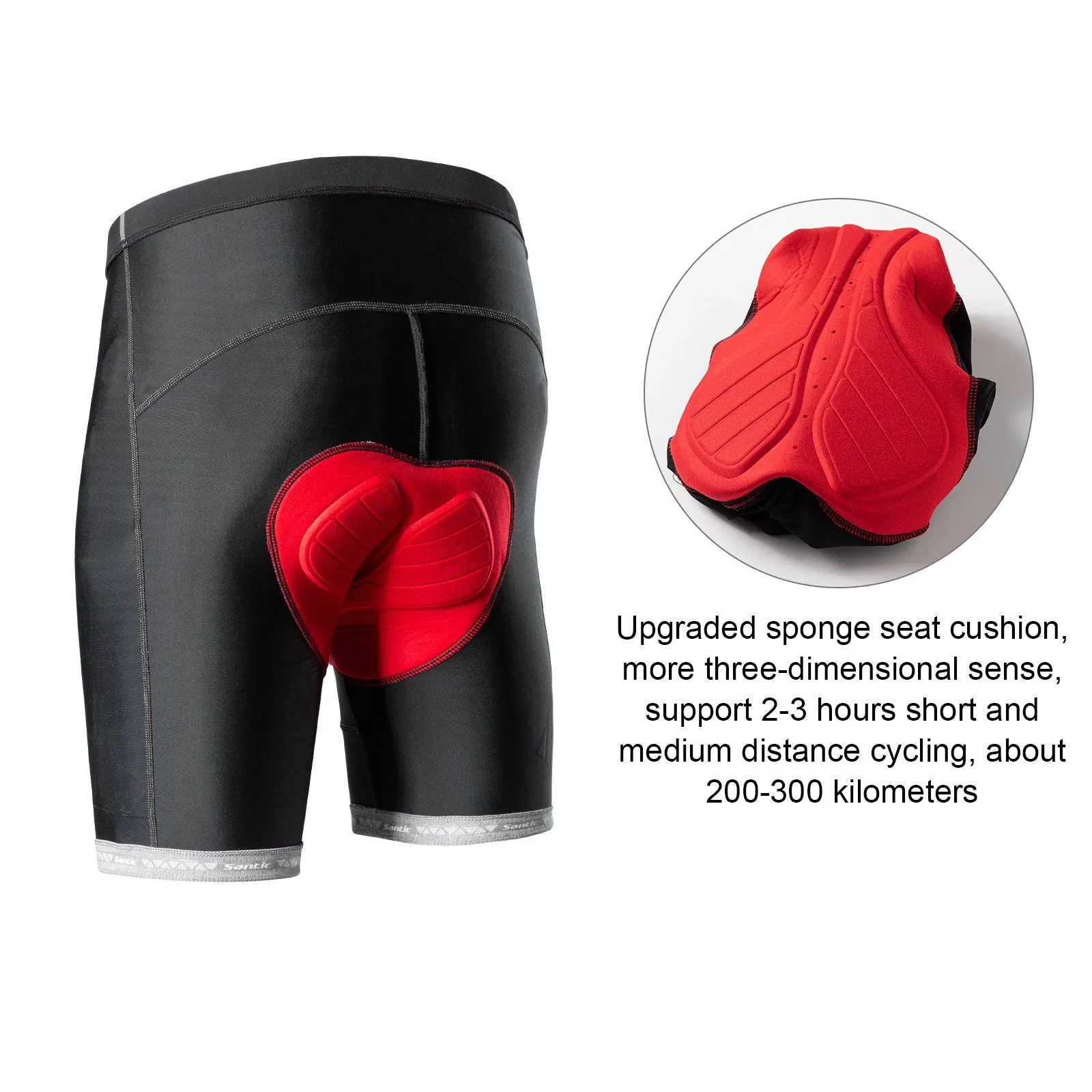 Santic Cloud Edge Grey Padded Men’s Cycling Shorts