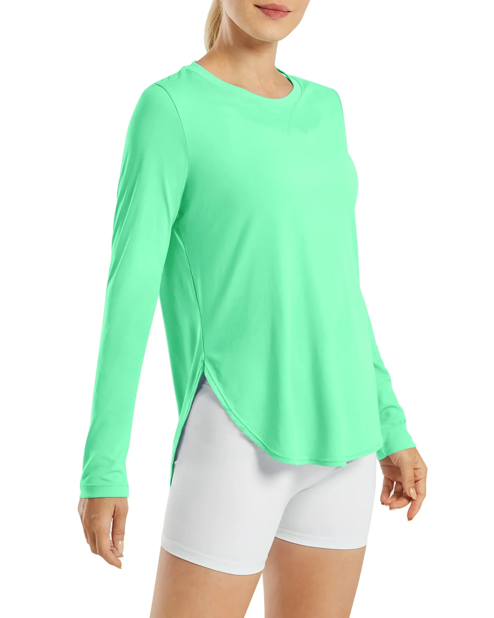 Scoop Neck UV Sun Workout Long Sleeve