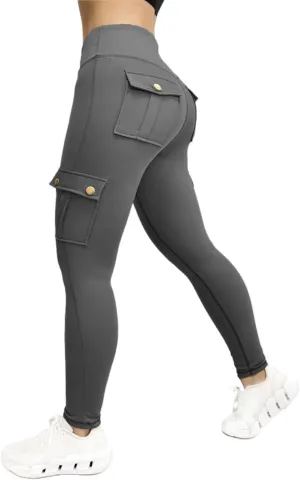 Scrunch Butt Lifting Leggings for Women Open Zipper Yoga Sports High Waist Slim Fit Pants Running Pants Gym Tights