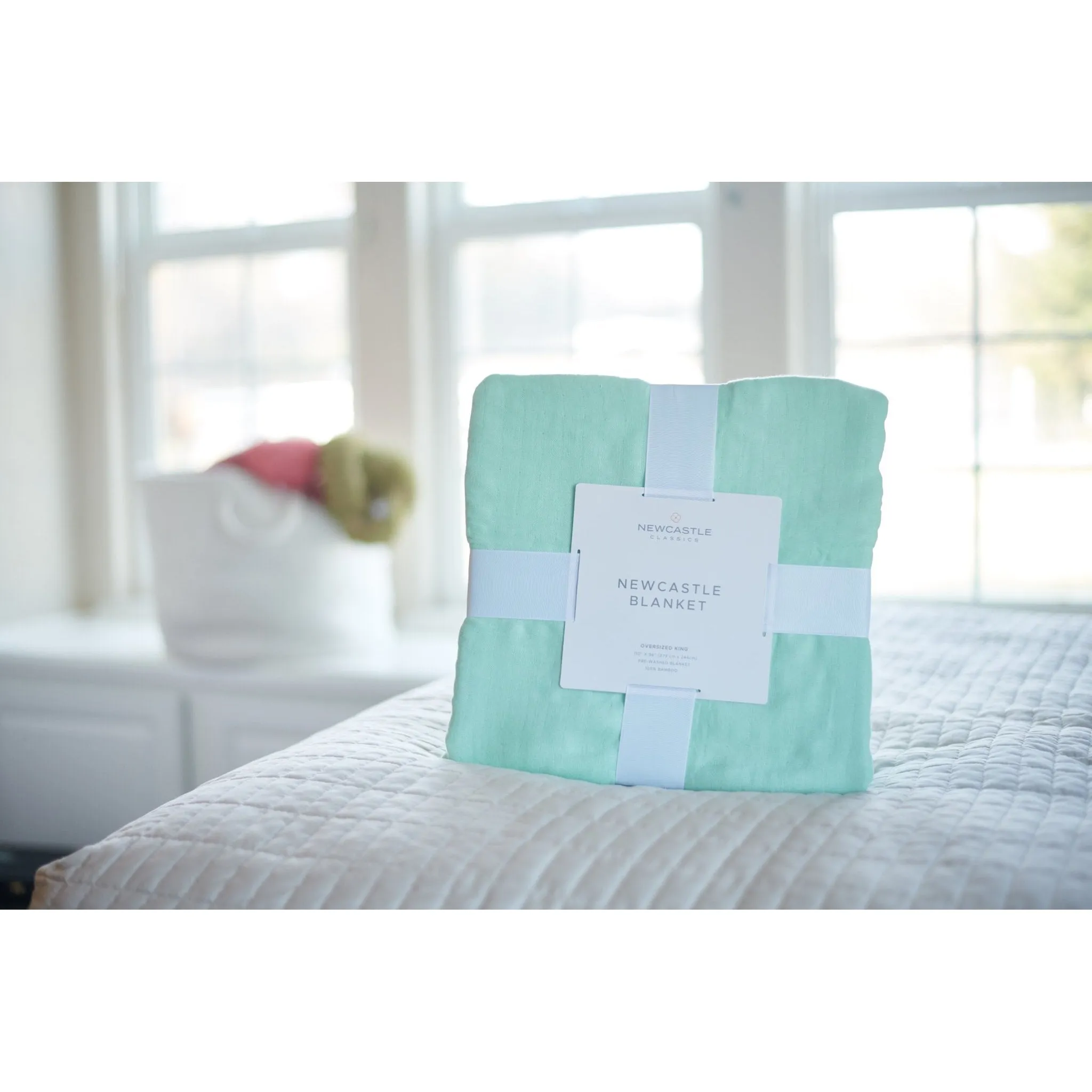 Seafoam Green Oversized Queen Bamboo Bed Blanket