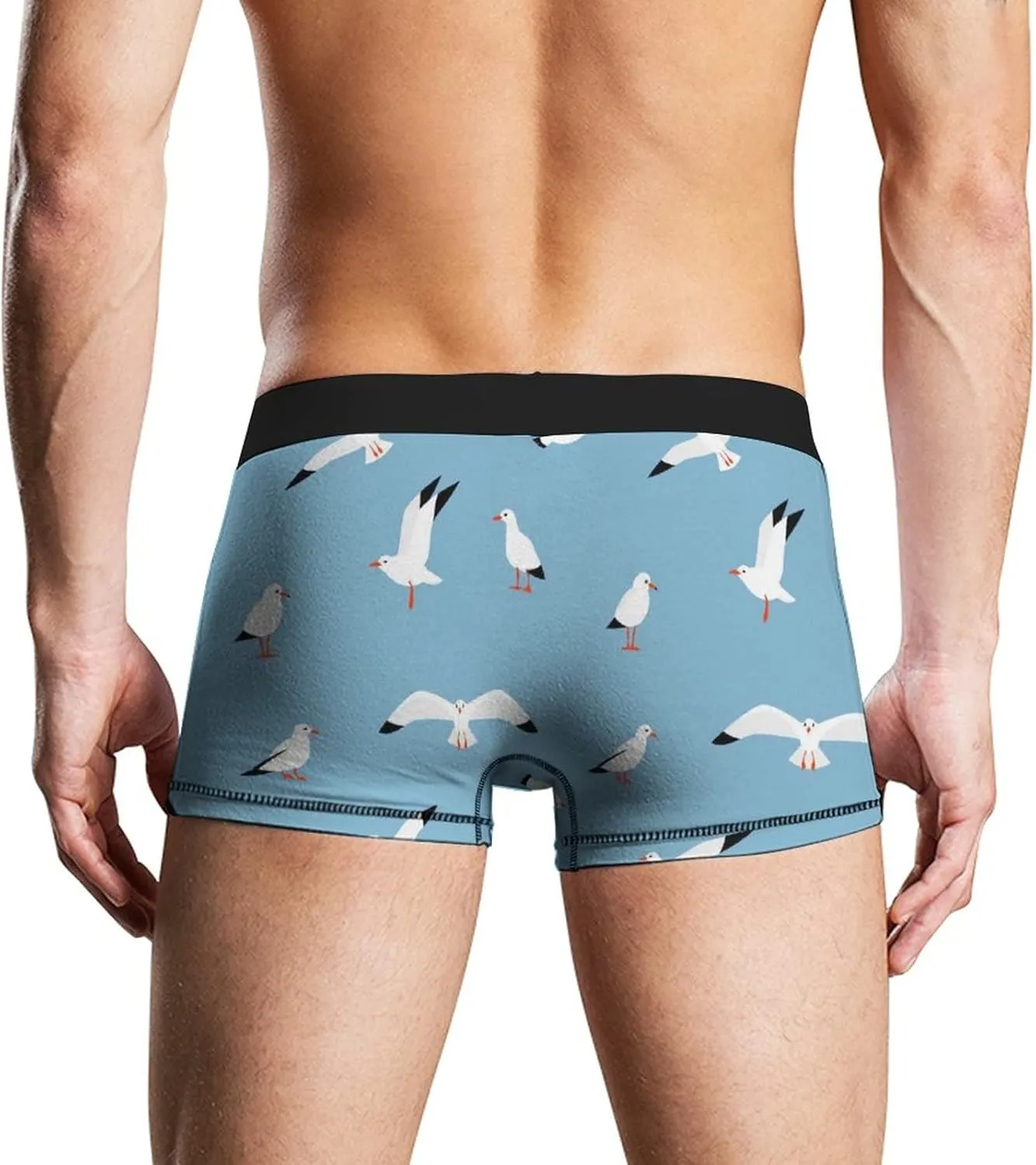Seagull Men's Boxer Briefs Breathable Sports Underwear S-2XL