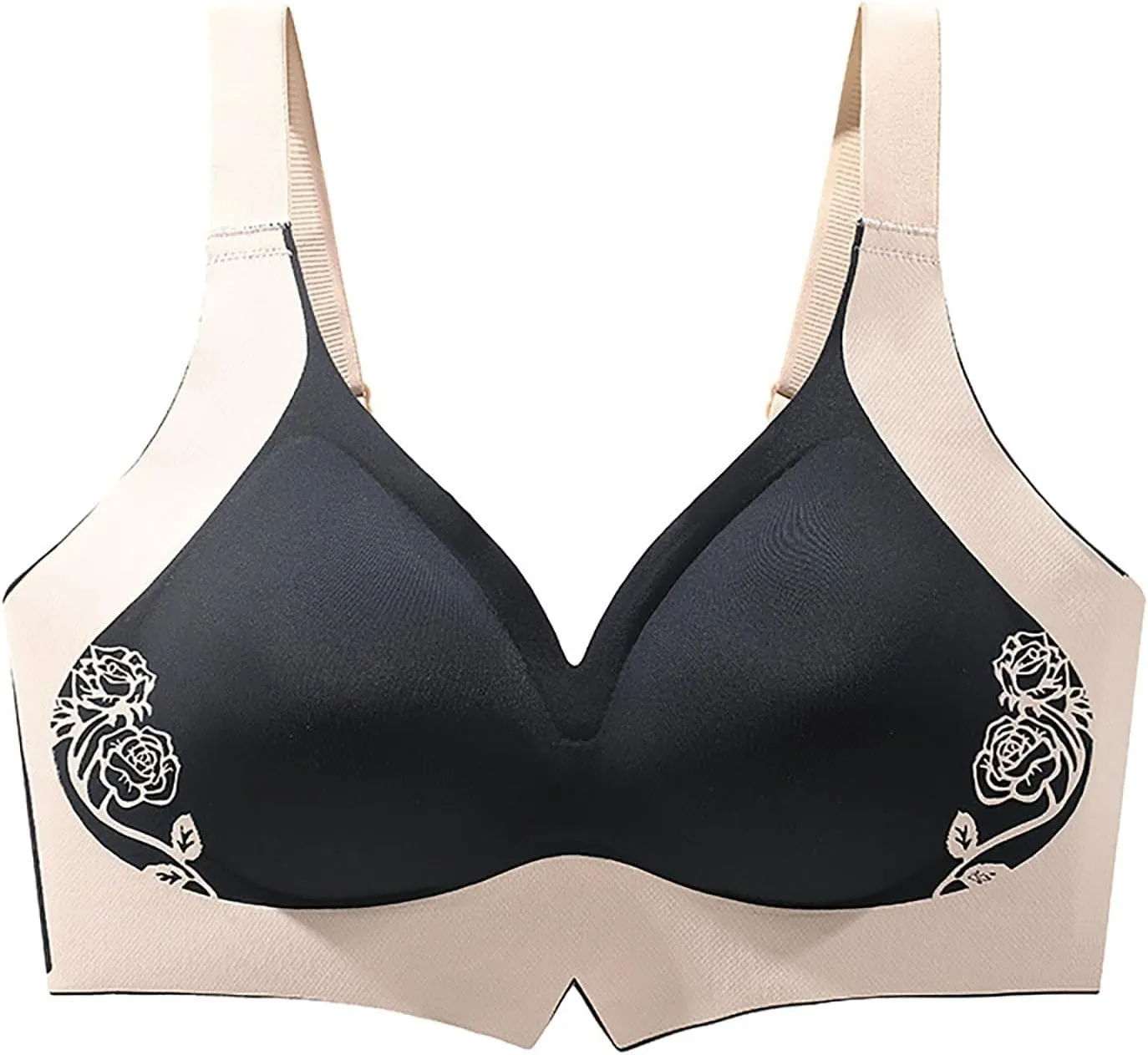Seamless Sports Bras for Women Back Smoothing Wireless Bras Full Coverage Push Up Bras Comfort Everyday Bras