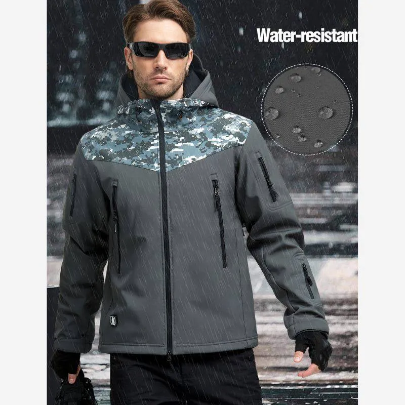 SHARKSKIN Men’s Warm Waterproof Softshell Tactical Hiking Jacket