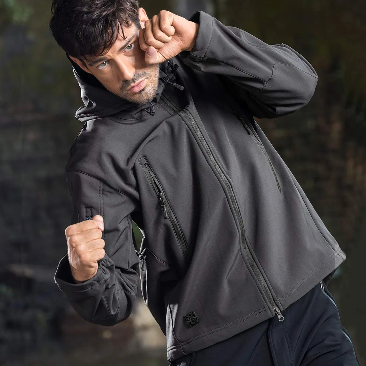 SHARKSKIN Men’s Warm Waterproof Softshell Tactical Hiking Jacket