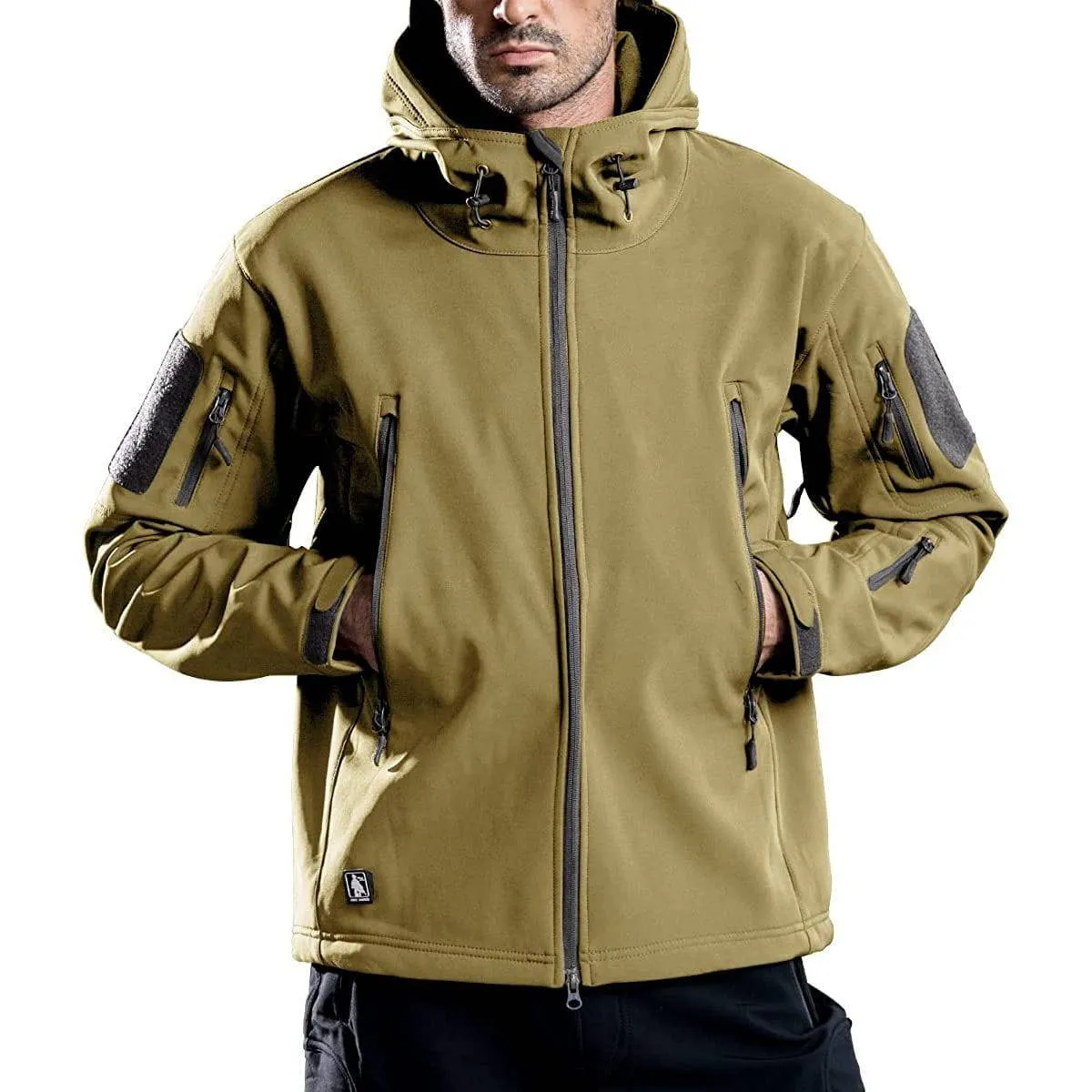 SHARKSKIN Men’s Warm Waterproof Softshell Tactical Hiking Jacket