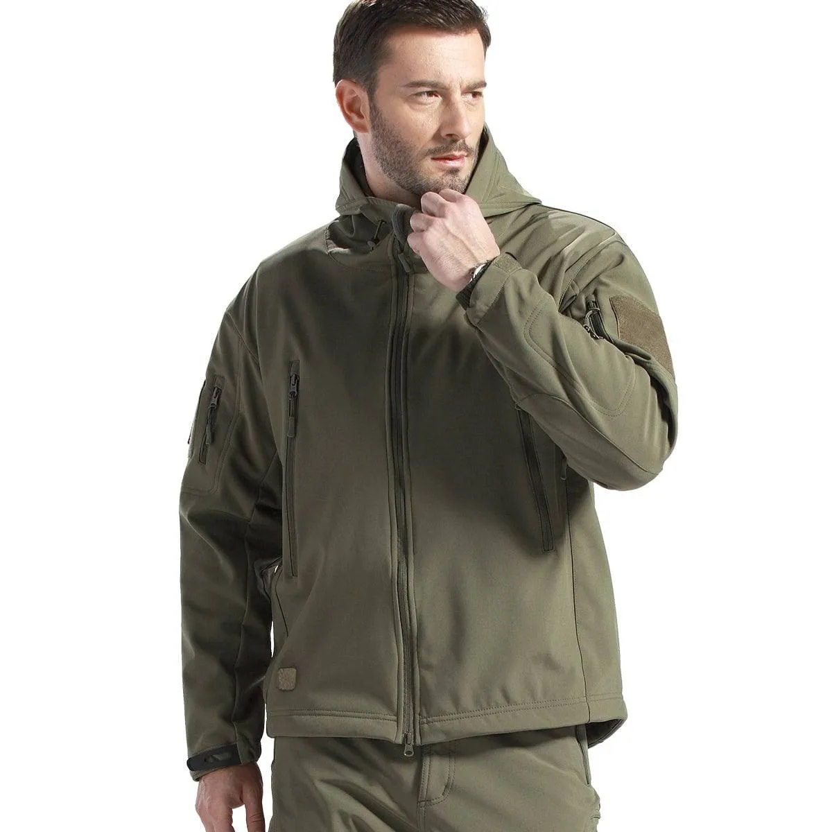 SHARKSKIN Men’s Warm Waterproof Softshell Tactical Hiking Jacket
