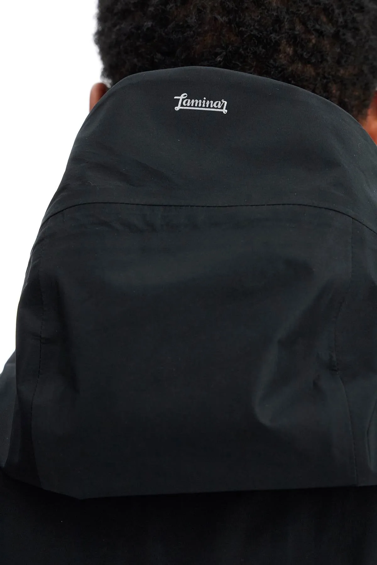 short black waterproof jacket for men in polyester with hood GC00016UL 11127 NERO