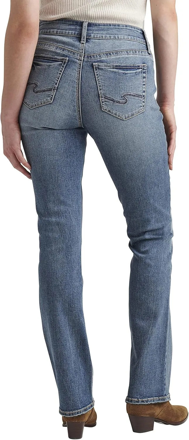 Silver Jeans Co. Women's Elyse Mid Rise Comfort Fit Slim Bootcut Jeans