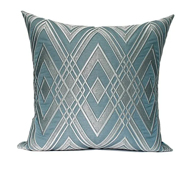 Simple Modern Pillows, Blue Modern Throw Pillows, Decorative Pillows for Couch, Modern Sofa Pillows, Contemporary Throw Pillows