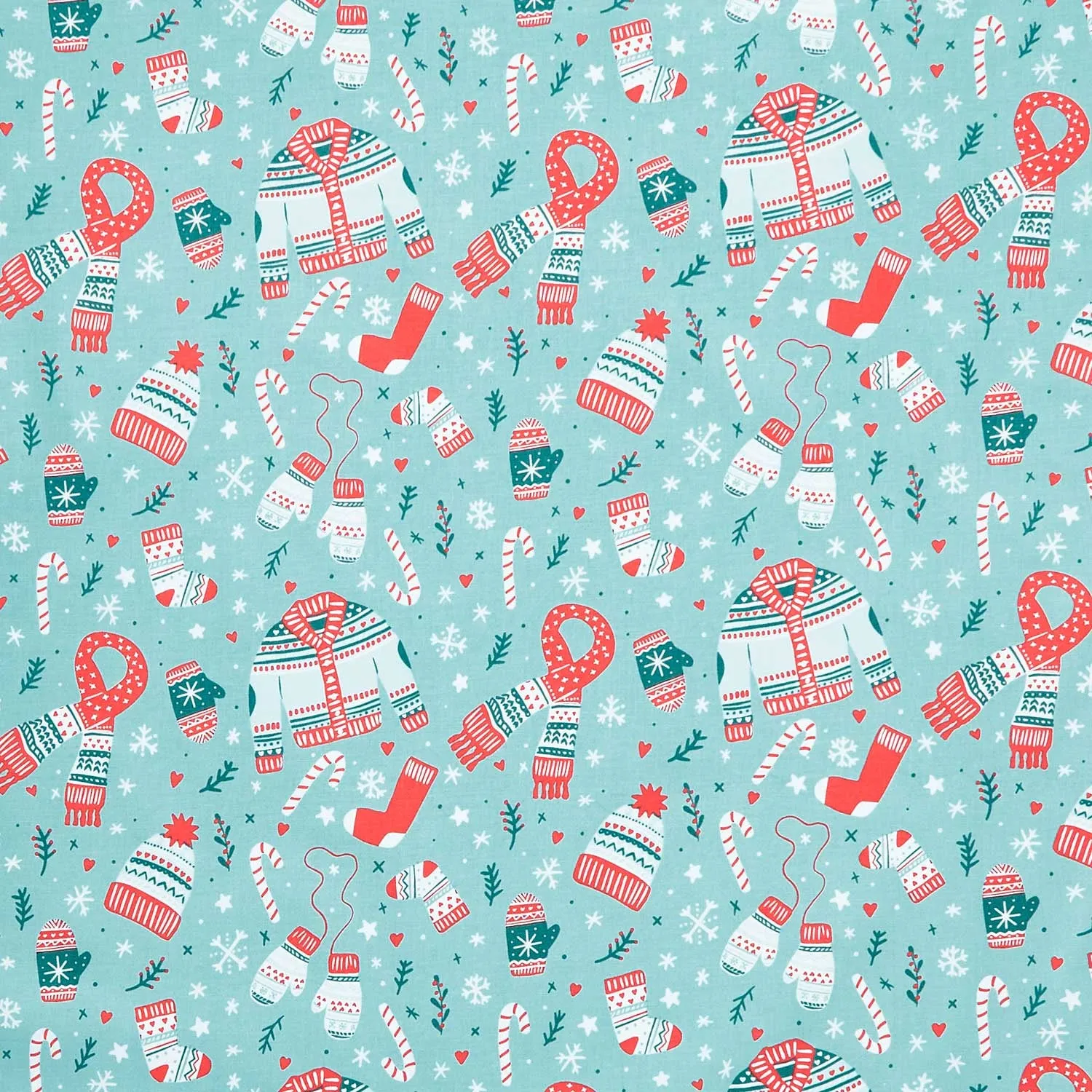 Ski Hill - Ski Clothes Aqua Yardage
