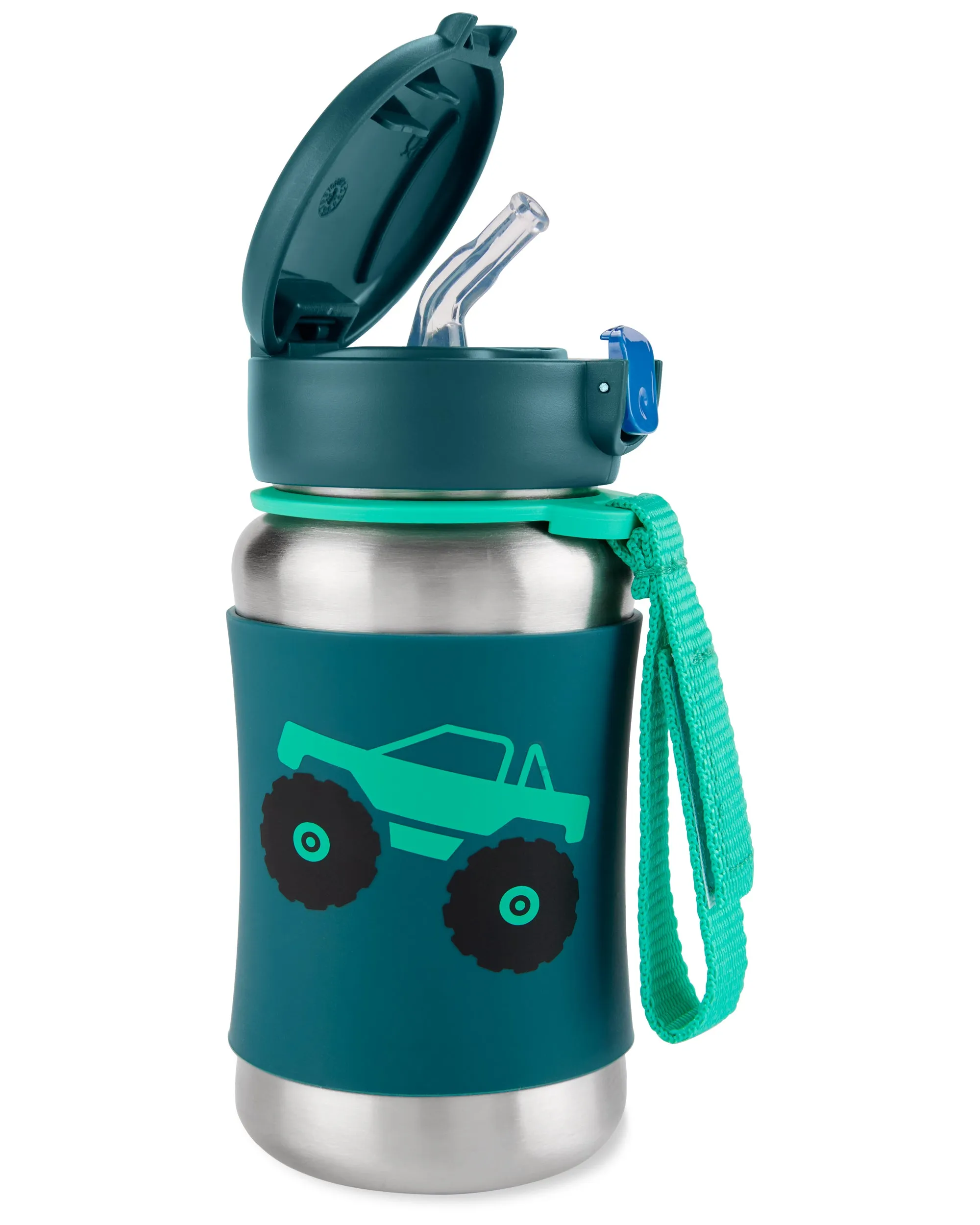 Skip Hop Spark Style Stainless Steel Straw Bottle - Truck