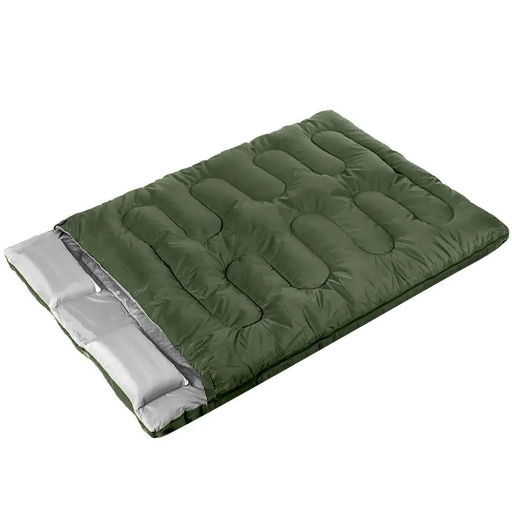 Sleeping Bag Double Bags Outdoor Camping Thermal 0deg-18deg-Mountview