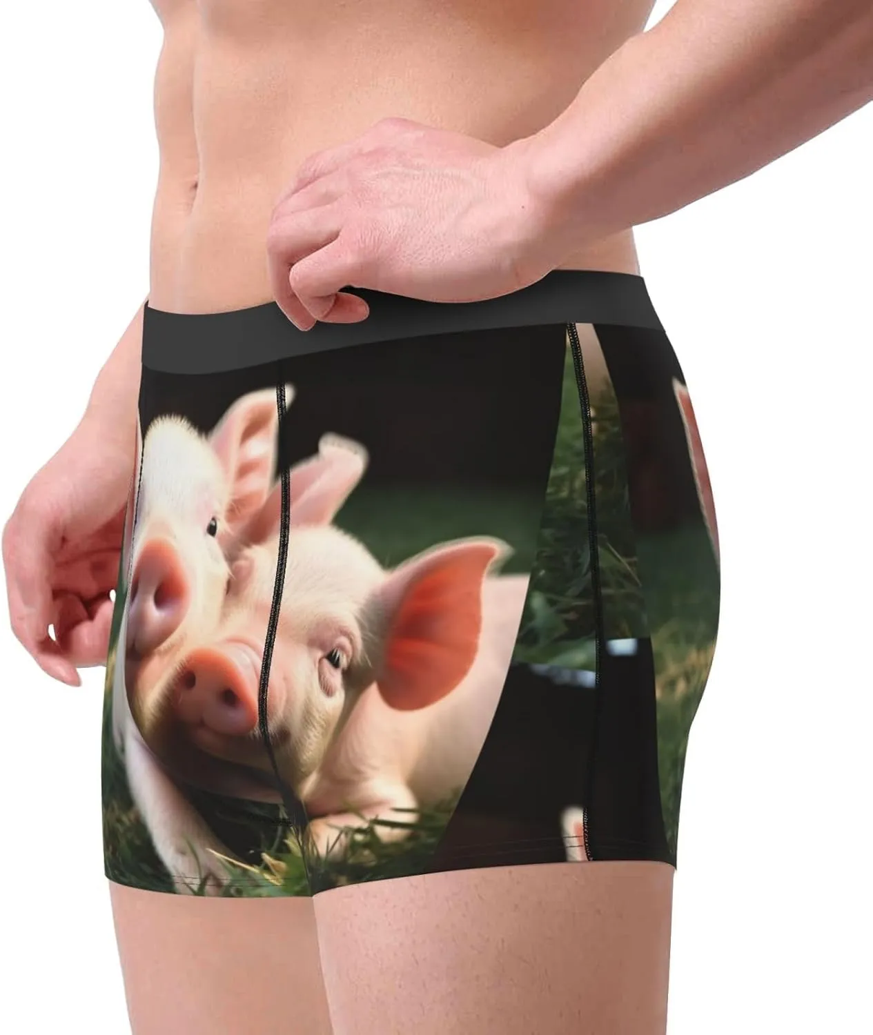 Smiling Men's Boxer Briefs Soft Breathable Underwear Stretch Moisture-Wicking Trunks Tagless