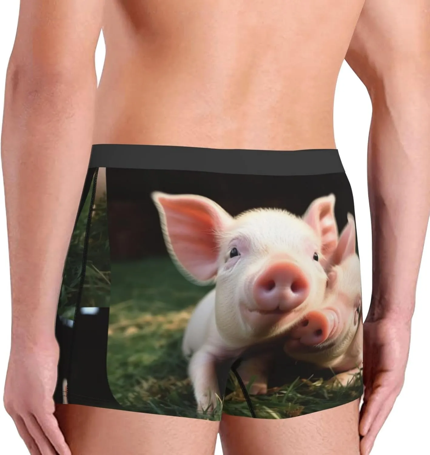 Smiling Men's Boxer Briefs Soft Breathable Underwear Stretch Moisture-Wicking Trunks Tagless