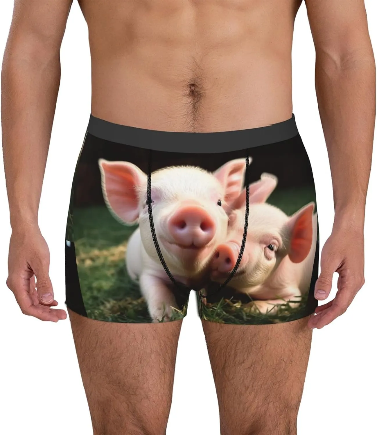 Smiling Men's Boxer Briefs Soft Breathable Underwear Stretch Moisture-Wicking Trunks Tagless