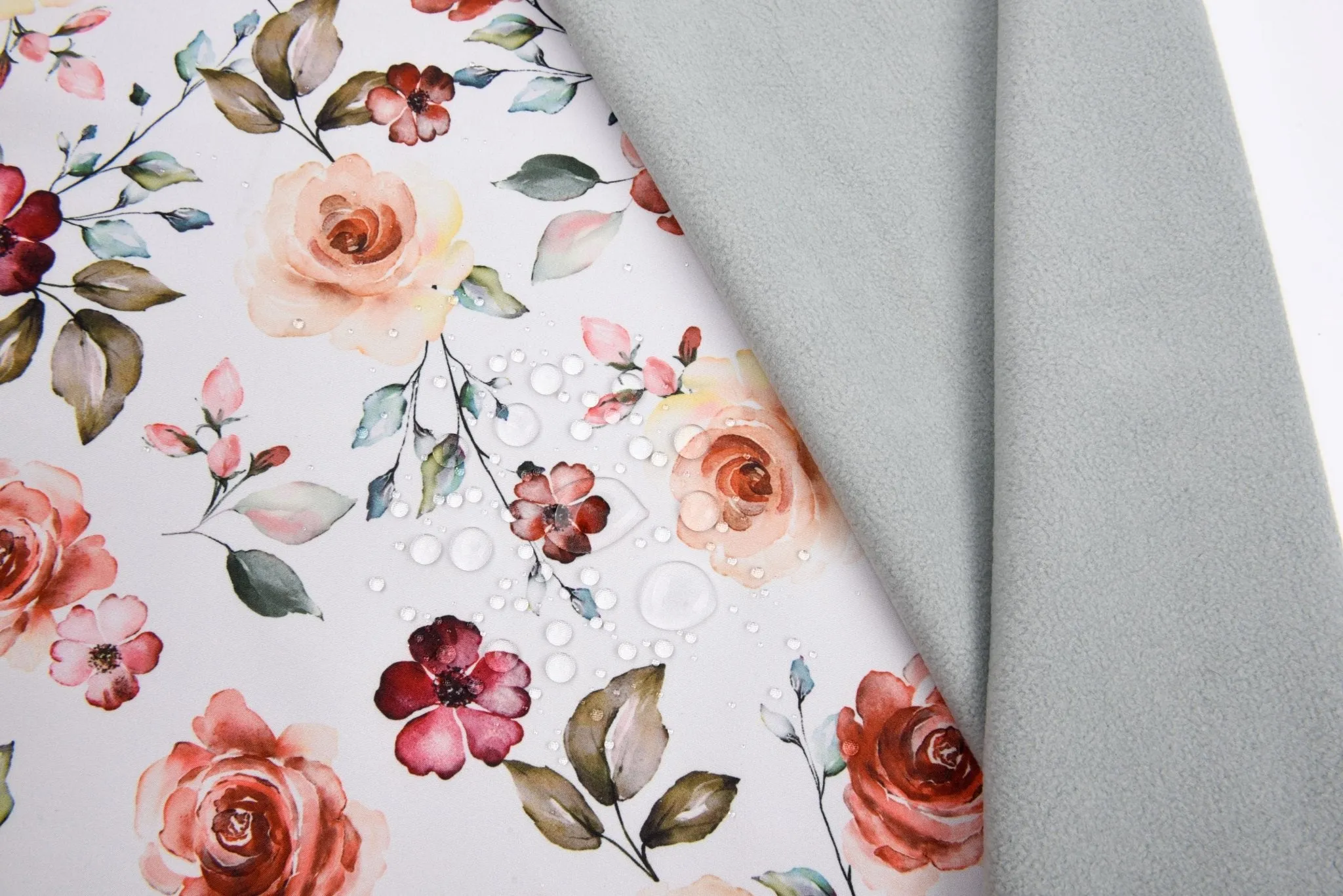 Softshell fabric Roses Digital Print Water Repellent Resistant