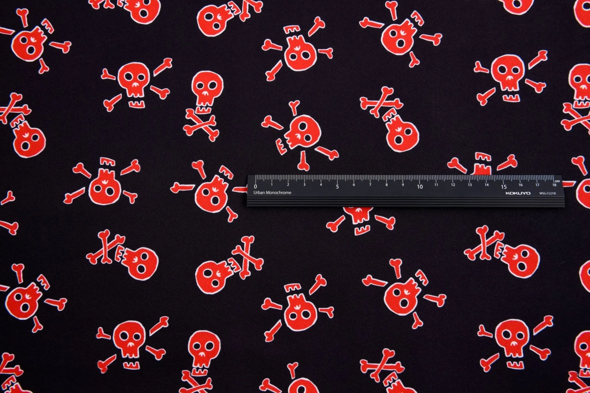 Softshell fabric Skeleton Print Water Repellent Resistant