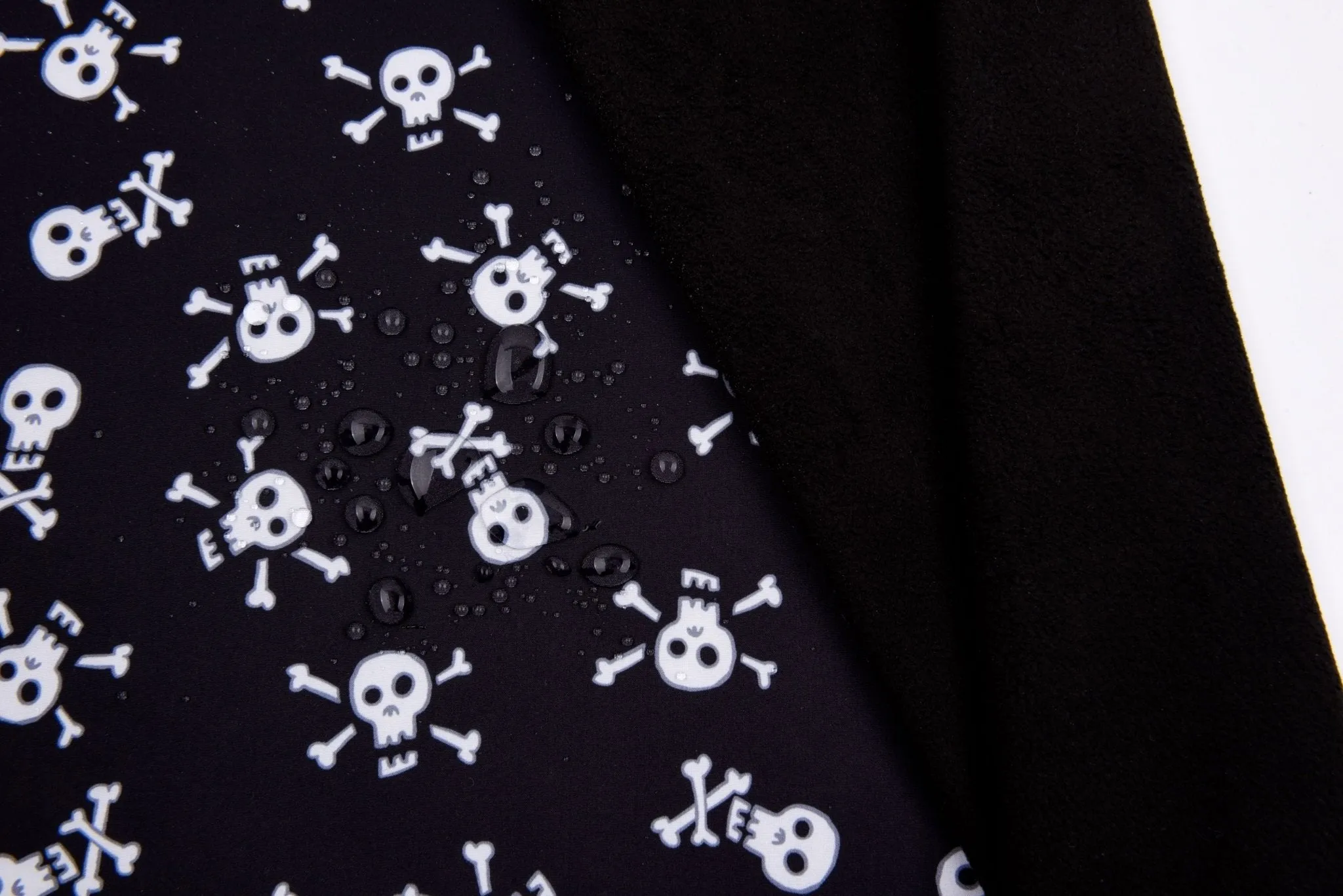 Softshell fabric Skeleton Print Water Repellent Resistant