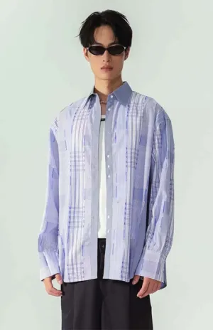 Splicing Long Sleeve Shirts