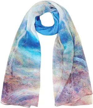 Square Large Neck Scarf Women Long Lightweight Silk Scarf Sunscreen Shawls Digital Printed Soft Lightweight, colored