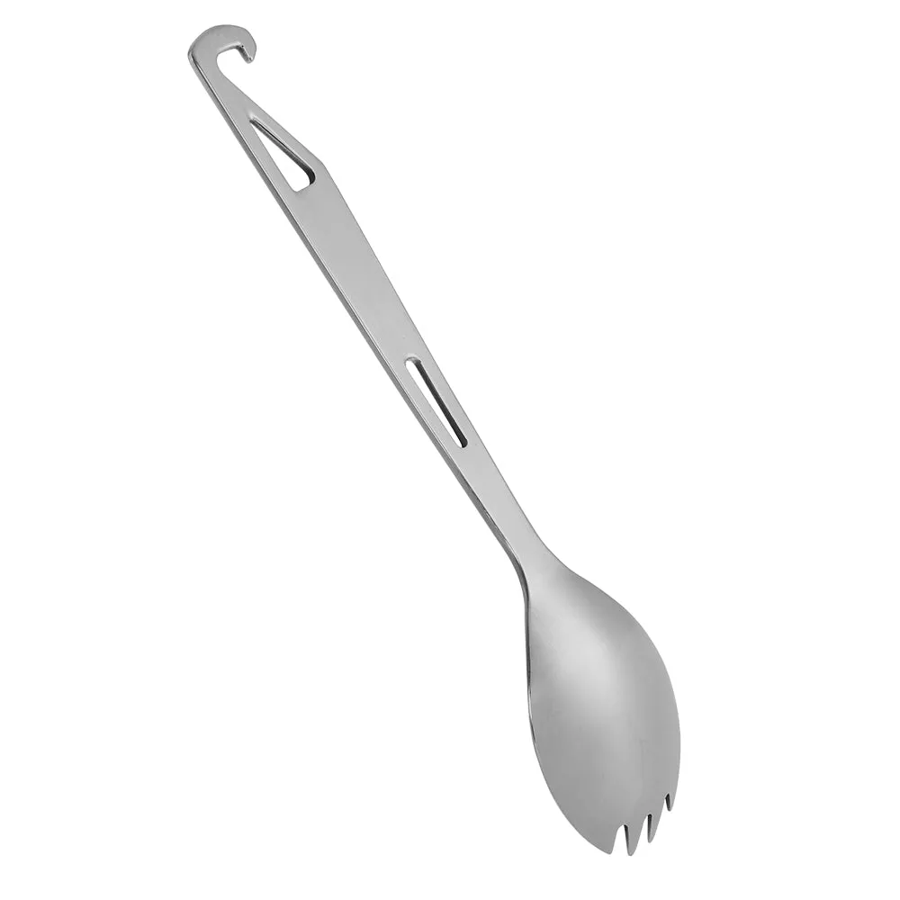 Stainless Steel Long Handle Spork with a Bottle Opener
