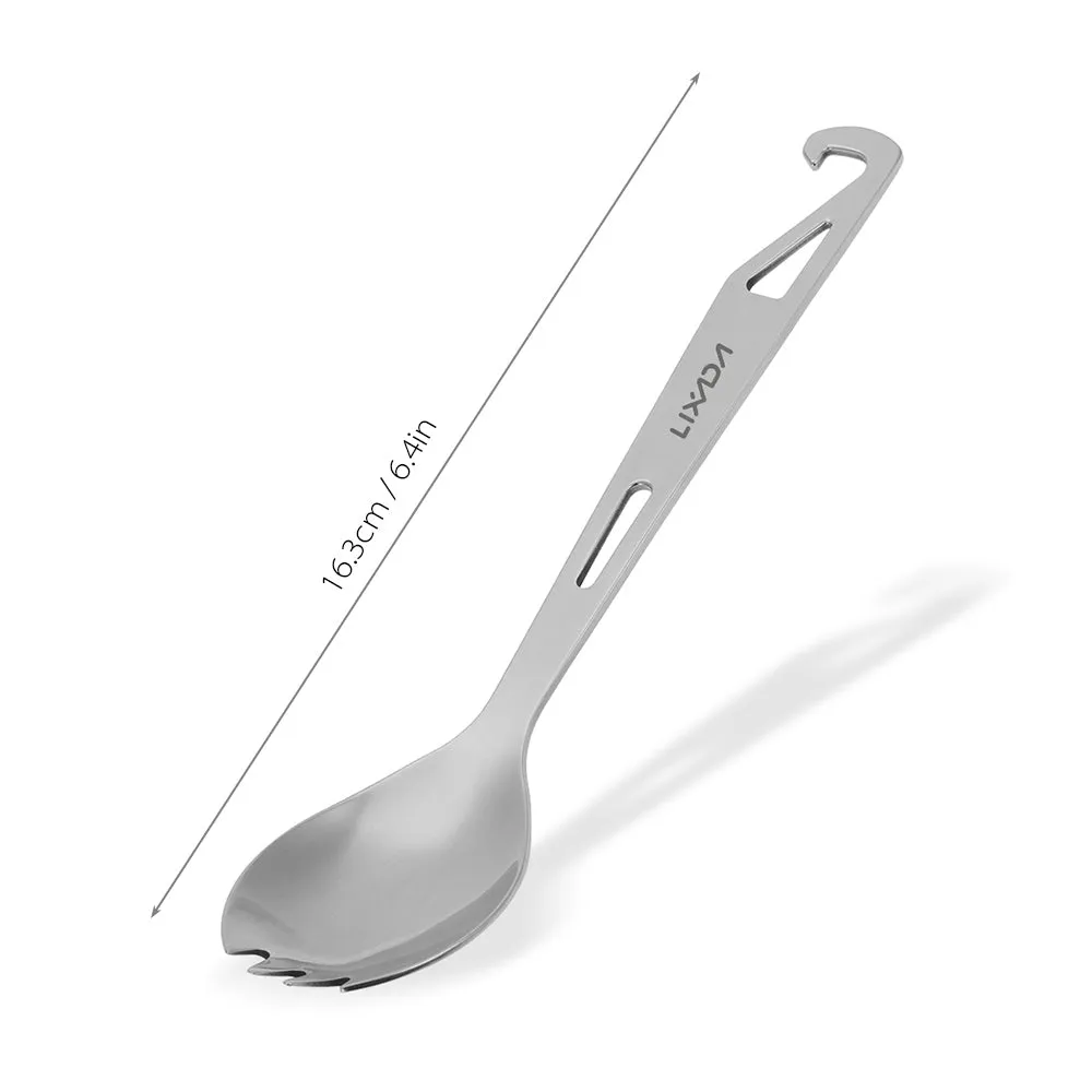 Stainless Steel Long Handle Spork with a Bottle Opener