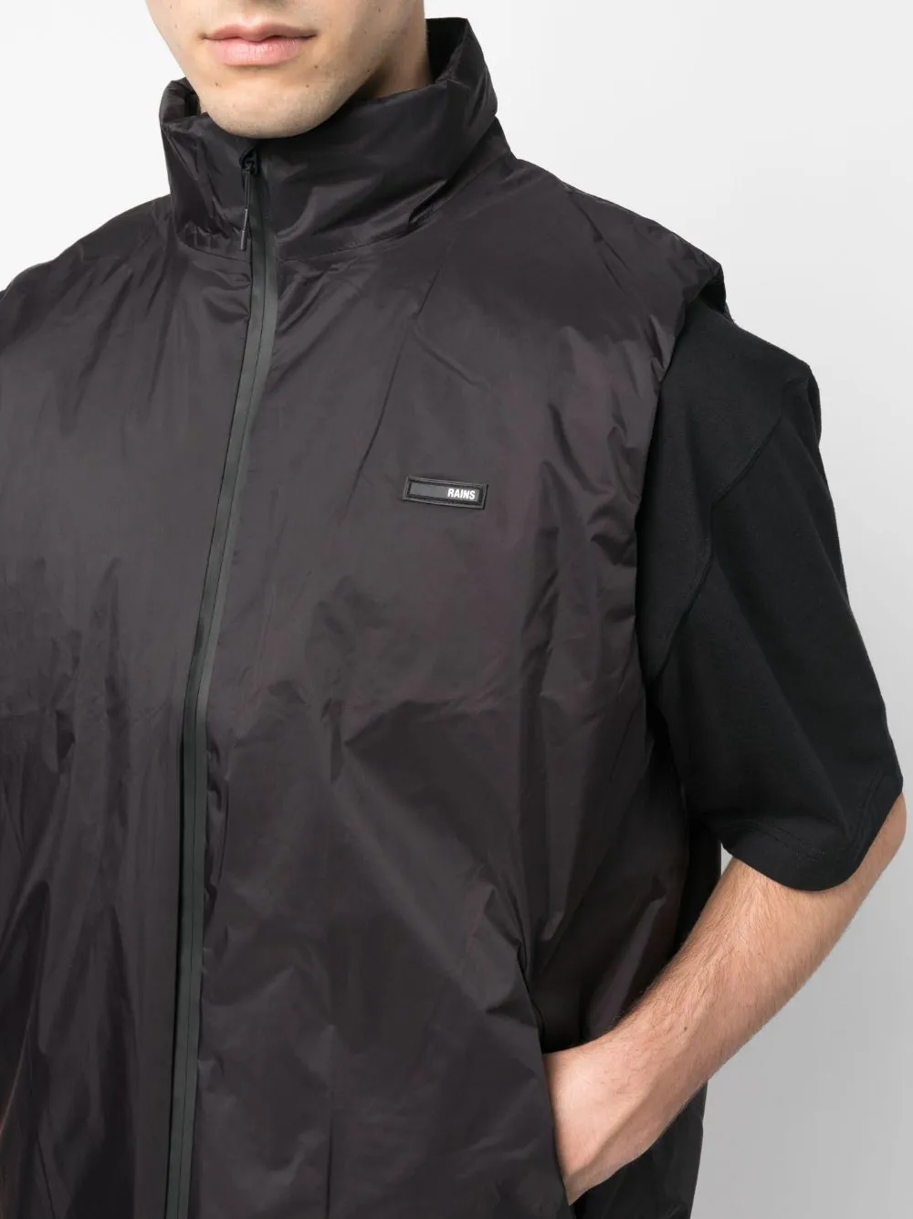 stand-up collar lightweigth gilet