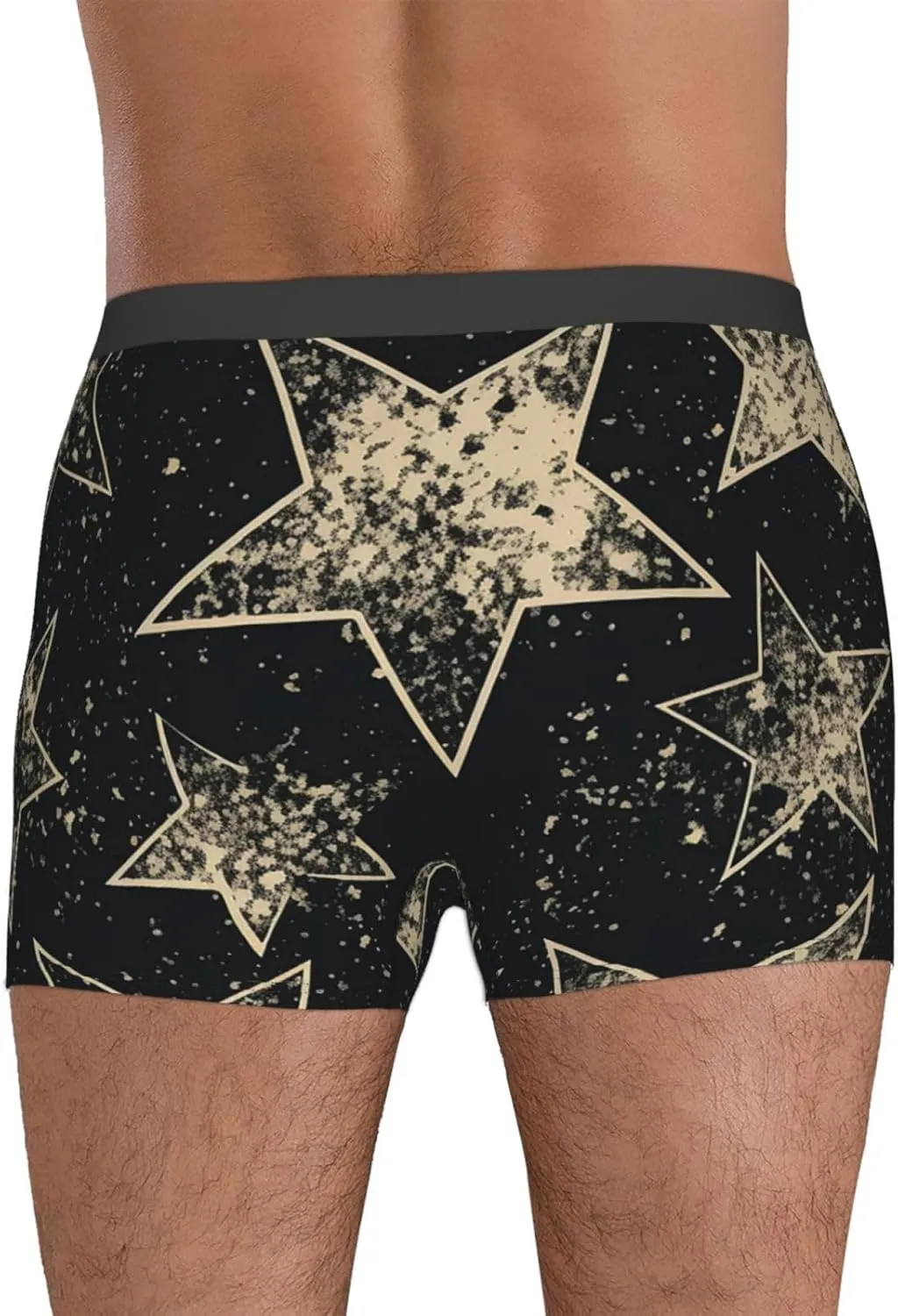 Star Men's Boxer Briefs Breathable Stretch Underwear Moisture-Wicking Trunks for Men
